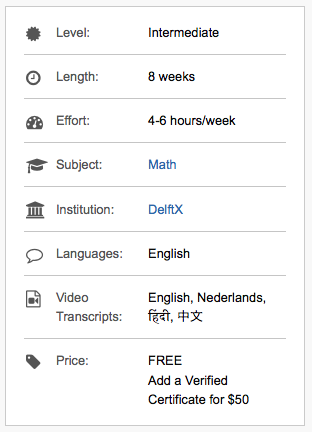 Update TU Delft MOOCs