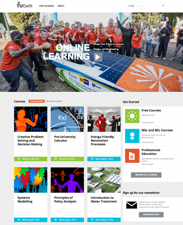 New Website TU Delft Online Learning