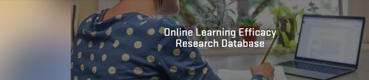 Online Learning Research Database